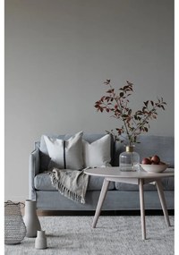 Natúr színű kerek dohányzóasztal tölgyfa dekorral 90x90 cm Yumi - Rowico