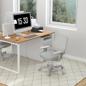 Vinsetto irodai szék, ergonomikus íróasztali szék forgófunkcióval, állítható magasságú, szürke
