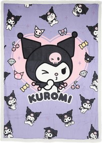 Hello Kitty Kuromi sherpa takaró 140x190 cm