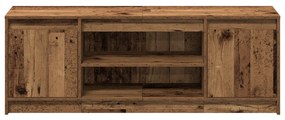 TV Szekrény LED-del - Régi Fa, 139,5x34x50 cm, Mérnöki Fából Készült