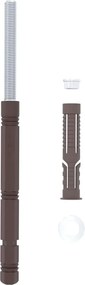 vidaXL Lebegő polctartók 12 pcs Bézs Ø14 x 210 mm Acél