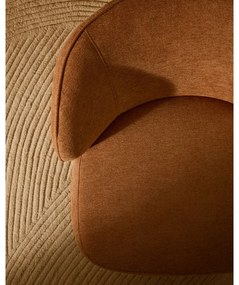 Terrakotta színű zsenília fotel Ulit – Kave Home