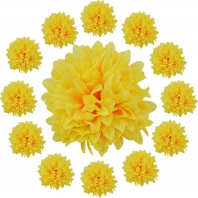 Krizantém Termék Nagy Mesterséges Sárga 14 x 7 cm RT6422-M39 12 db