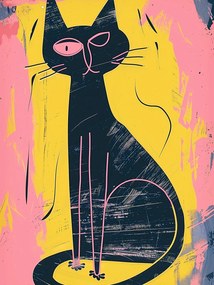 Poszter 15x20cm Kontrasztos cica