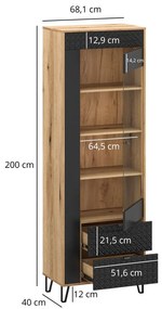 Vitrin Botones 1 (evoke tölgy + fekete) . 1116768