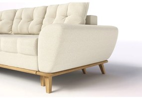 Krémszínű kinyitható sarokkanapé (bal oldali) Balitco – Ropez