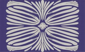 Fotótapéta Flizelin Dekoratív Hálószoba Virágos szimmetria 416x254