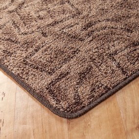 Szegett szőnyeg 70x150 cm – Barna színben absztrakt mintával