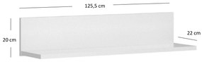 Polc 130 cm Ethan (fehér). 1052911