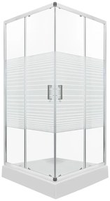 Madera 80x80 cm szögletes zuhanykabin zuhanytálcával