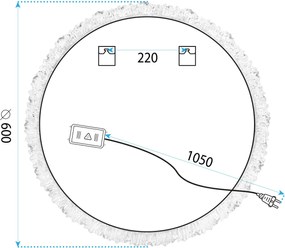 Tutumi Tutumi, LED tükör 60cm YH-3561, HOM-01503