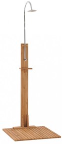 vidaXL tömör tíkfa kerti zuhany 75 x 75 x 210 cm