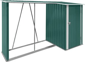 Fatároló fészerrel, 270x104x159 cm, sötétzöld, ARPOL TYP 2