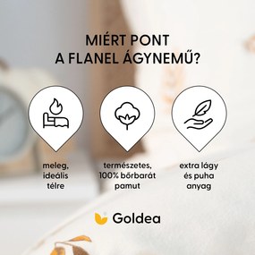 Goldea flanel ágyneműhuzat - őszi tökök és levelek 140 x 200 és 70 x 90 cm