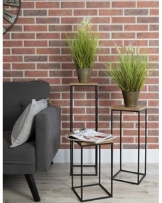 BASICLOFT virágtartó állvány 80x24 cm fekete/barna