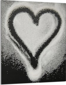 Üveg Vágódeszka 40x52 Szív a Konyhába