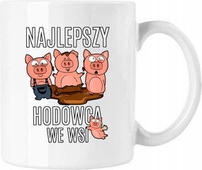 Bögre Vidám Tenyésztő Malac Fehér 330ml