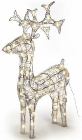 NEXOS Karácsonyi rénszarvas 100 cm meleg fehér