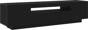 vidaXL TV szekrény Fekete 160 x 35 x 40 cm Faanyag