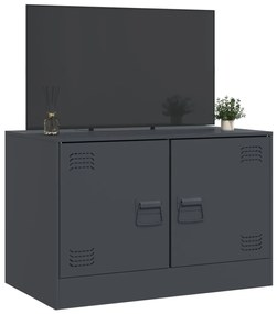 antracitszürke acél TV-szekrény 67 x 39 x 44 cm