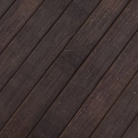 négyszögletű sötétbarna bambusz szőnyeg 100 x 400 cm