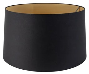 Pamut lámpaernyő fekete 45/50/28 arany belsővel