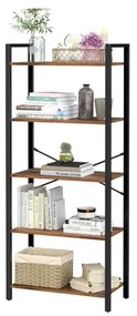 NAVARO könyvespolc barna/fekete