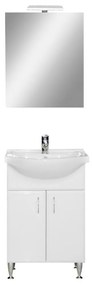 VERTEX Bianca Prime 55 komplett fürdőszobabútor, magasfényű fehér színben (Komplett fürdőszoba bútor)