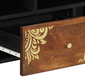 TV Szekrény 100x33x46 cm Tömör Mangófa