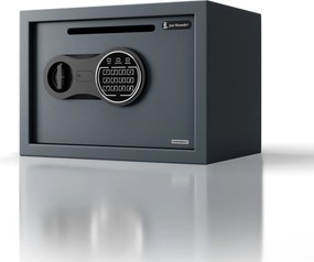 Kis bedobós széf kódzárral, elektronikus, napi bevételhez és borítékokhoz, 350x250x250 mm: PIERCE