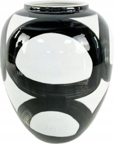 Dekoratív üveg váza kék sötétkék virágos üveg mélység