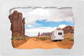 Poszterek 60x40 Lakókocsi a sivatag lejtőjén