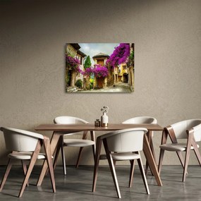 Üveg kép - Mediterrán lusta sikátor (70x50 cm)