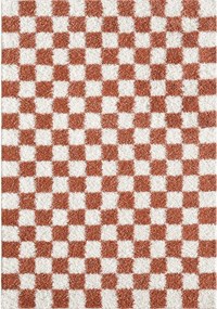 Krémszínű-terrakotta színű szőnyeg 120x170 cm Grida – ESTE