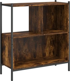 vidaXL füstös tölgy színű szerelt fa könyvszekrény 72 x 28 x 77,5 cm