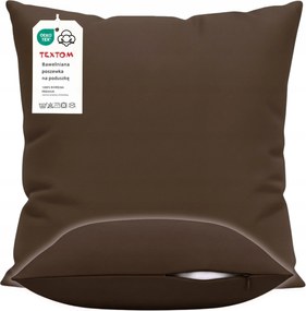 Párnahuzat 40x40 cm Pamut 100% Sima Barna Csokoládé Jancsi