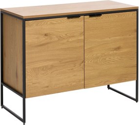 Natúr színű komód tölgyfa dekorral 104,5x80x45 cm Cesura – Unique Furniture