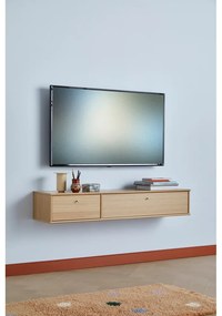 Natúr színű TV-állvány tölgyfa dekorral 133x22 cm Mistral – Hammel Furniture