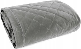 Bársony ágytakaró RIA6 200x220 cm ezüst steppelt ágytakaró kanapéra