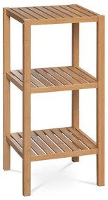 DR-011-5 Polc Tömör Bambuszból Natúr Színben, 3 Rekeszes, Teherbírás: 9 kg.