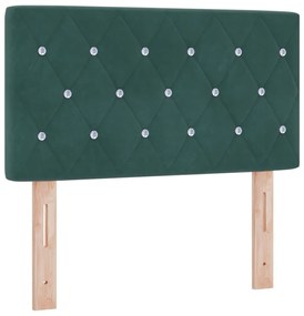 Fejtámla Kristály Gombos Párnázott Sötét Zöld 80 cm Bársony