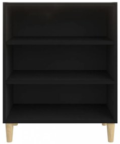 fekete forgácslap tálalószekrény 57 x 35 x 70 cm