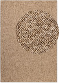 Lapos szövésű szőnyeg nappaliba 200x290cm, világosbarna hurok