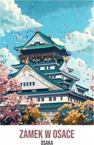 Poszter 61x91,5cm Oszakai vár