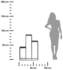 Virágállvány 80x60 cm fekete