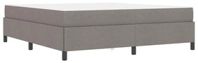 Boxrugós ágy Taupe és Fekete 180 x 200 cm Textil és mérnöki fa