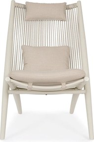 Bézs fém kerti fotel Aloha – Bizzotto
