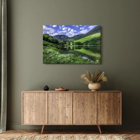 Kép - Tájkép egy tóval (90x60 cm)