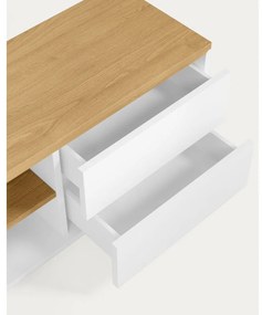 Fehér TV-állvány 200x44 cm Abilen – Kave Home