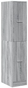 szürke sonoma színű szerelt fa patikaszekrény 30x41x144,5 cm